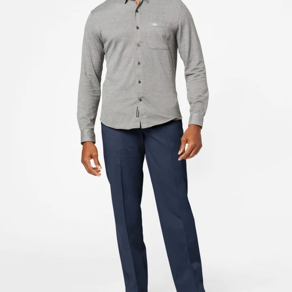 Dockers Men's Workday Khakis, Classic Fit - Dark Blue - 34 X 30